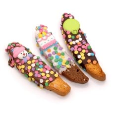 Birthday Chocolate Dipped & Decorated Biscotti
