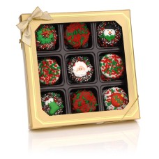 Christmas Gold Box of 9 Sandwich Cookies