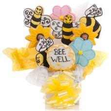 Bee Well Cookie Bouquet (5 Cookie Count)
