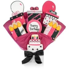 Happy Birthday Girl Cookie Bouquet (5 Cookie Count)