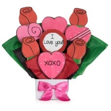 Lovely Hearts Cookie Bouquet