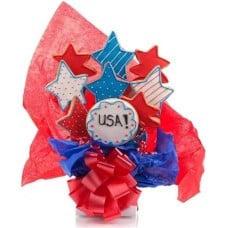 Patriotic Cookie Bouquet (5 Cookie Count)