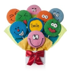 Wacky Faces Cookie Bouquet (5 Cookie Count)