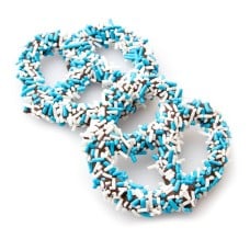 Blue Hanukkah Chocolate Covered Pretzels Sprinkles - 96 Count
