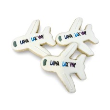 4" Printed Iced Sugar Airplane Cookie- Single