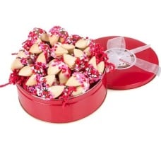 Heart Sprinkles Gourmet Fortune Cookies-Tin Of 24