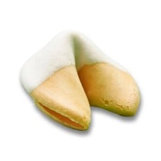 Classic White Chocolate Hand-Dipped Gourmet Fortune Cookies