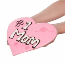 Giant #1 Mom Heart Shaped Sugar Cookie