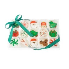 Christmas Celebration Mini Cookie Clear Gift Box- 15 pc