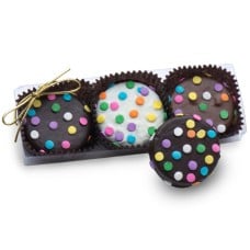Clear Acrylic Gift Box of 3 Confetti Oreos