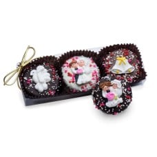 Wedding Chocolate Dipped Sandwich Cookie- Clear Box Gift Set
