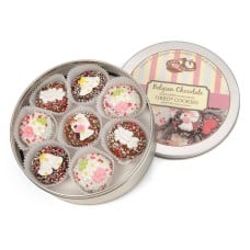 Wedding Hand Dipped & Decorated Sandwich Cookie- Tin of 16
