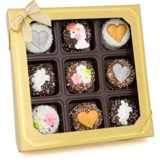 Wedding Gold Box of 9 Sandwich Cookies