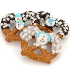 Winter Edition Chocolate & Caramel Pretzel Twists- Individually Wrapped