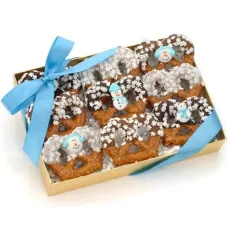 Winter Chocolate Pretzel Twists, Box of 9
