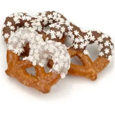 Snowflake Sprinkles Chocolate Pretzel Twists