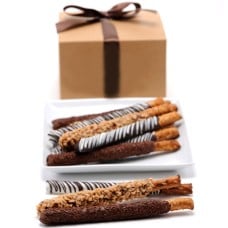 Classic Belgian Chocolate Pretzel Wands- Gourmet Gift Box