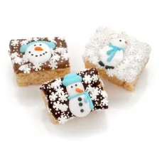 Winter Decorated Chocolate Dipped Mini Crizpy Â®- Individually Wrapped