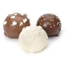 Winter Snowflakes Belgian Truffle Cake Bons