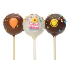 Happy Birthday Belgian Truffle Cake Stix (10 Pops)
