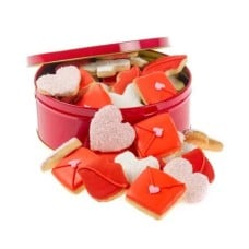Valentine'S Mini Sugar Cookie Tin Of 20