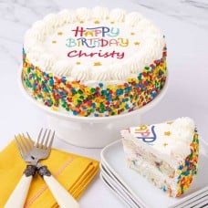 Personalized Happy Birthday Cake