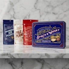 Spirits and Whiskey Peanuts Blue Tin