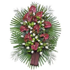 Wreath Anthurium And Roses