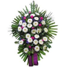 Wreath Of Roses And Gerbera