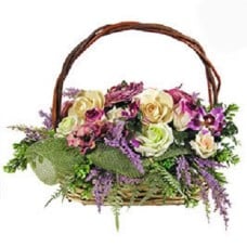 Silk Lilac Basket - 1