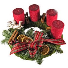 Red Advent Wreath