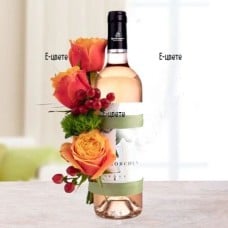 White wine and flowers