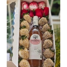Chocolate Strawberry ,Wine and Roses