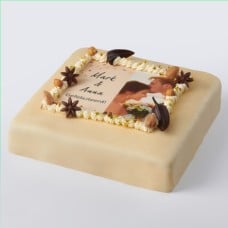 Luxury marzipan photo cake (8 people)