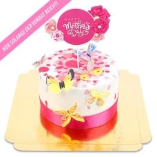 Deluxe Mother's Day cake with cake toppers (Small (18 cm (12 pieces)))