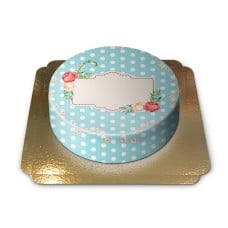 Pastel cake with flowers (Small((18 cm)6-8 pieces))