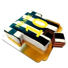 Football shirt cake, striped (Medium ((25×17 cm) 19 pieces))