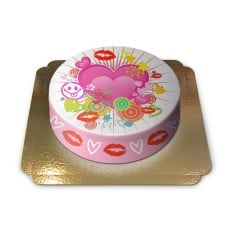 Cake hearts and kisses (Small)