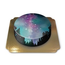 Cake with night sky (Small ((18 cm) 6-8 pieces))