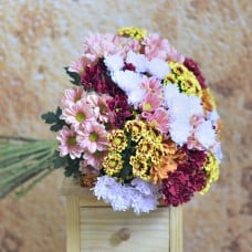 Brightly colored chrysanthemums