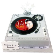 Record Deck Photo Cake