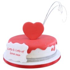 Love You Heart Cake (8 Inch Serves 20)