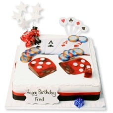 Cards and Dice Cake