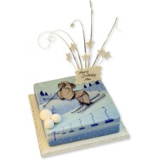 Skiing Birthday Cake