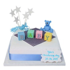 Letter Blocks Baby Cake (Blue)