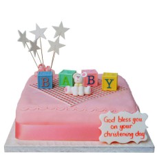 Letter Blocks Baby Cake (Pink)