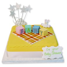 Letter Blocks Baby Cake (Yellow)
