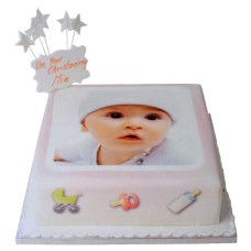 Baby Girl Photo Cake
