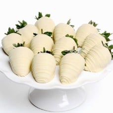 White Chocolate Covered Strawberries - 12 Strawberries