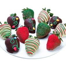 Christmas Lights Chocolate Covered Strawberries